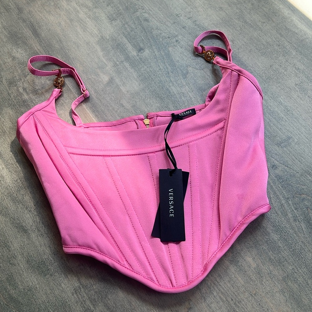 Versace NWT Medusa '95 Satin Corset Top